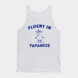 Retro Fluent In Yapanese Bear Sarcastic Saying Tank Top